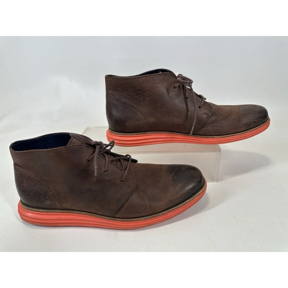Cole Haan Lunargrand Men's Chukka Boots Size 13 Nubuck Leather Brown C11719